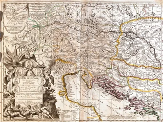 Mapa toku Dunaje v Německu