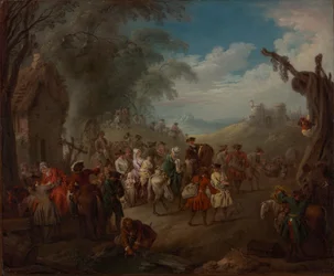 Vojska na pochodu, ca. 1725.