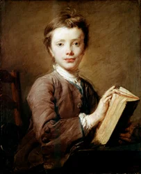 Chlapec s knihou, c1740.
