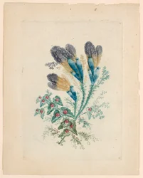 Fantastický květinový motiv z "New Suite of Ideal Flower Notebooks"