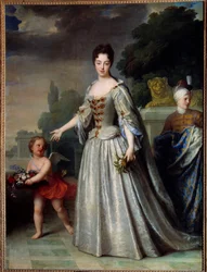 Portrét Marie Adelaide Savojské, vévodkyně burgundské delfíny z Francie (1685-1712). Obraz Jean Baptiste Santerre (1651-1717)