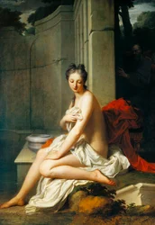 Susanna ve vaně, Jean-Baptiste Santerre (1651-1717), olej na plátně, 200x145 cm