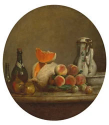 Francouzština:  Le Melon entamé Rozkrojený meloun
