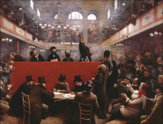 Na setkání Graffard Meeting Hall v Graffard Hall, 1884