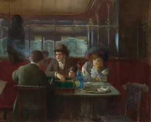 Backgammon v kavárně par Beraud, Jean