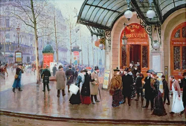Před divadlem Vaudeville, Paříž