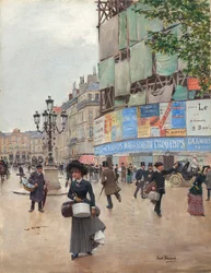 Paříž, rue du Havre, kolem roku 1882 (olej na plátně)