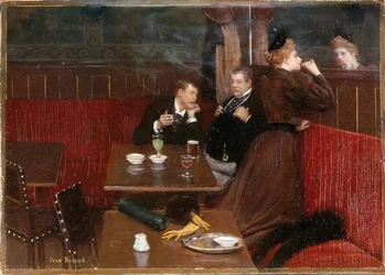 Tři postavy v kavárně, asi 1890 (olej na plátně)
