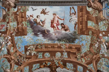 Bakchus a Venuše a putti