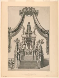 Katafalk Marie Terezie Rakouské, Notre Dame, Paříž