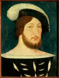 Portrét Francoise I. (1494 - 1547), krále Francie. Obraz Jean Clouet (1485-1541)