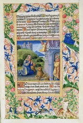 paní Lat. Q.v.I.126 Anthony Veliký a Paul poustevník, z hodin Ludvíka dOrleans, 1469