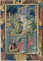 paní Lat. Q.v.I.126 fol.11 The Creation of Eve from Book of Hours of Louis of Orleans, 1490