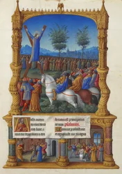 Très Riches Heures du Duc de Berry - Umučení svatého Ondřeje