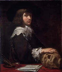 ""Autoportrét"" (Autoportrét) Obraz Jeana Dareta (1615-1668) 1636 Ermitáž Museum, Petrohrad (Saint-Petersburg)