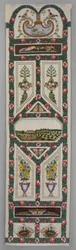 Verdures du Vatican, kolem roku 1799 (tkané hedvábí a kovová nit s výšivkou)   Datum: cca. 1799 Střední: Tkané hedvábí a kovová nit s aplikovaným hedvábím a žinylkovou výšivkou