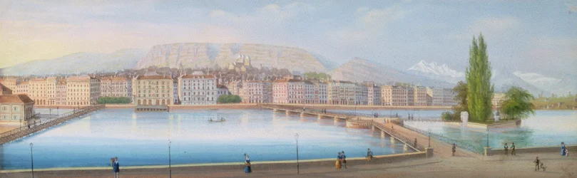 Ženevské jezero: výhled na jezero
