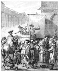 Šarlatán v Louvru, Paříž, 1885.