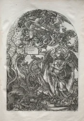 Apokalypsa: St. Michael and the Dragon, 1546-1556.