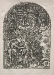 Apokalypsa: Anděl ukazuje svatého Jana Nového Jeruzaléma, 1546-1556.