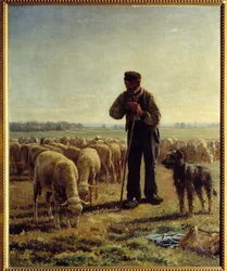 Otec chicoree. Obraz Jean Ferdinand Chaigneau (1830-1906)