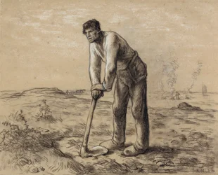 Muž s motykou, kolem 1860-62