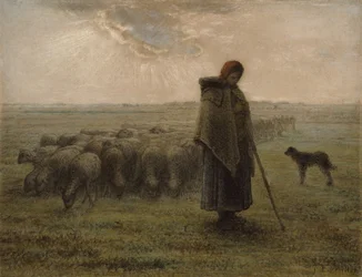 Pastýřka a její stádo, 1862-63