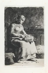 Žena mykání vlny