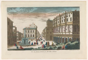 Pohled na divadlo Marcellus v Římě Vue du fameux Theater de Marcellus v Římě (název na objektu)