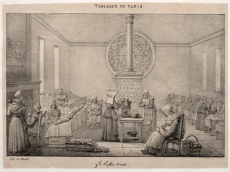 Scény Paříže: Foundling Hospital.