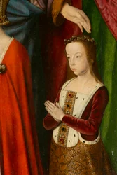 Suzanne de Bourbon, detail. Triptych mistra z Moulins