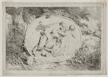 Bacchanales: Nymph Astride a Satyr, 1763.