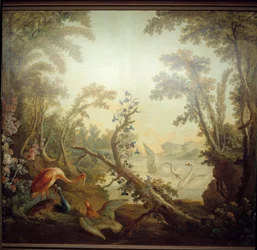 Marteau salonek znamení: labutí krajina. Jean Baptiste Huet (1745-1811) a Jean Honore Fragonard (1732-1806)