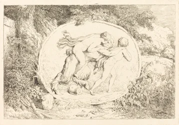 Nymph Astride a Satyr (Mladá dívka obkročmo a Satyr)