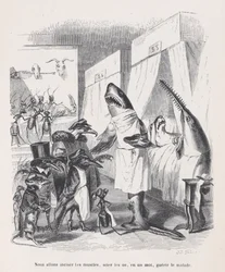 Chystáme se nařezat svaly, řezat kosti, jedním slovem léčit nemocné ze Sc..., ca. 1837-47.