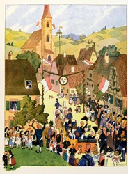 Dětem vypráví příběh Alsaska; Král Karel X. má Mulhouse;