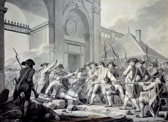 Případ Nancy: Dne 31. srpna 1790 zahájil markýz de Bouillé (1739-1800) represe proti vojákům posádky v Nancy ve vzpouře proti jejich důstojníkům. Bitva se odehrála před strážním stanovištěm u Stainville Gate, během níž