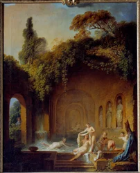 Koupel nymf Obraz Jean Jacques Francois Barbier l