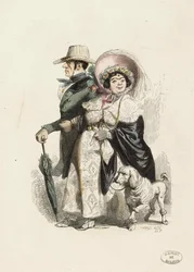 A Rentier a jeho manželka, 1840.