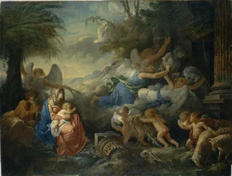 Pád idolů a zbytek na útěku do Egypta, cca 1775.