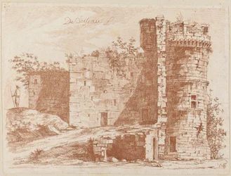 Ruiny starého hradu v Saint-Chamond, Loire