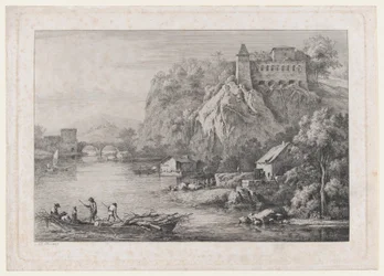 Pohled na klášter bosých karmelitánů v Lyonu, 1807.