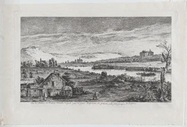 Pohled na madridský hrad, nedaleko Paříže, 1764.