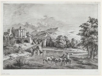 Pohled na chrám Vesta, 1774.