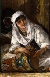Interiér harému v Maroku (detail)