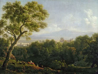 Pohled na Frascati (olej na plátně)