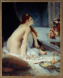 Orientalismus: "" Bílý otrok"" Obraz Jean Jules Antoine Lecomte du Nouy (1842-1923) 1888 Sun. 1,46x1,18 m Nantes, Museum of Fine Arts - Orientalism: “”The White slave”””. Obraz Jean Jules Antoine Lecomte du Nouy (1842-1923)