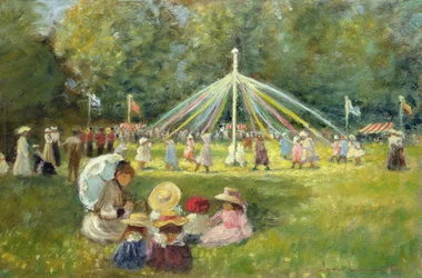 At the Fete (olej na plátně)