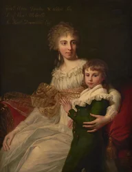 Portrét Hon. Paní Henry Drummond se svým synem Henrym (olej na plátně)