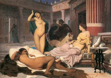 Skica řeckého interiéru, 1848